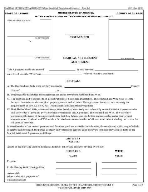 49 Editable Marital Settlement Agreements Wordpdf Templatelab