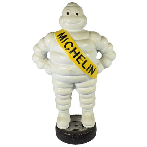 Michelin Man On Tyre Mascot Bibendum Tyres Cast Iron Statue Figure