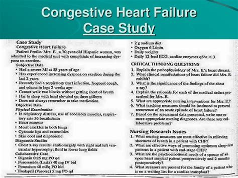 PPT Congestive Heart Failure Case Study PowerPoint Presentation Free