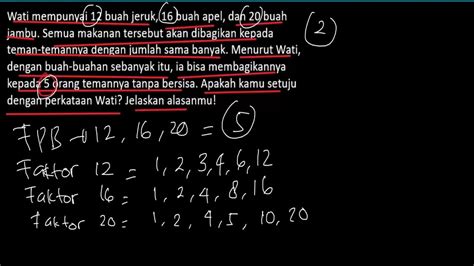 Latihan Soal Soal Tentang Faktor Dan Kelipatan Bilangan Matematika SD