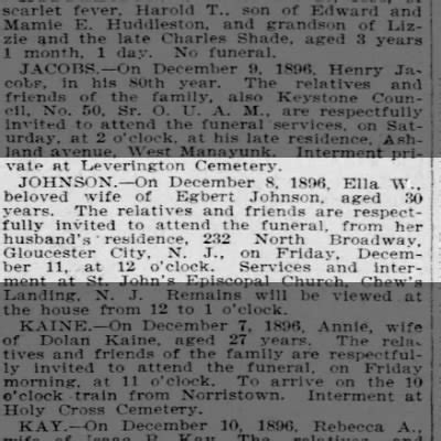 Obituary For Ella JOHNSON Aged 30 Newspapers