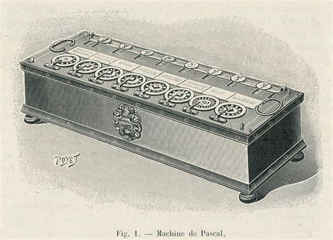 Pascal Pascals Calculating Machine Drawing By Mary Evans Picture