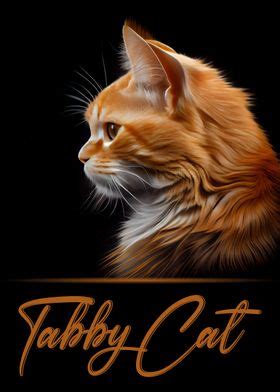 Elegant Tabby Cat Poster By Artistic Paradigms Displate