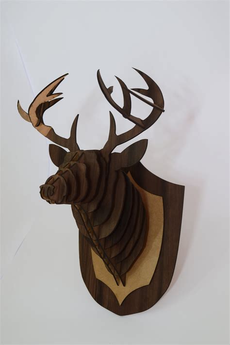 Wood Deer Head Wall Decor Cnc Files Dxf Eps Dxf Files For Cnc