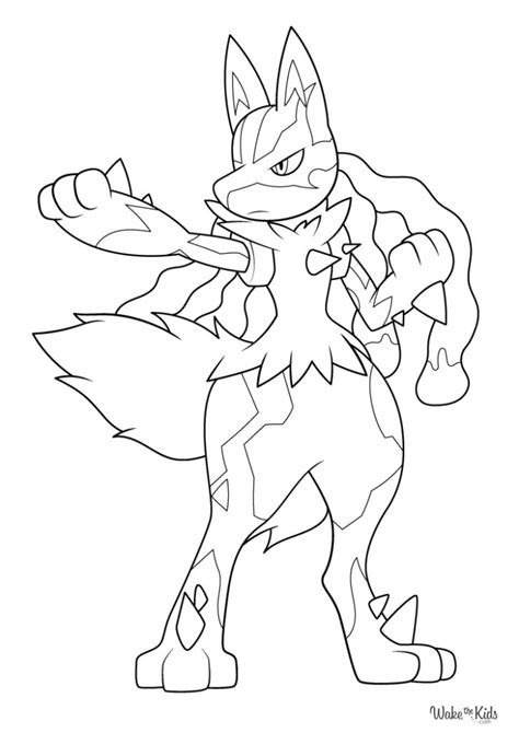 Lucario Coloring Pages (Free Printable PDFs) | WakeTheKids