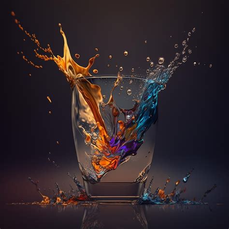 Premium Photo Water Splash In The Glass