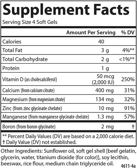 Carlson Nutra Support Hueso Calcio Magnesio Y Vitamina D Salud