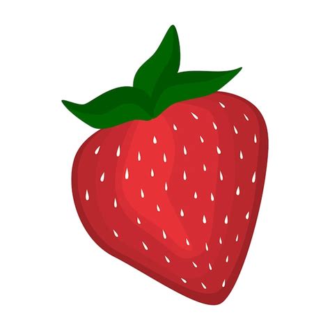 Premium Vector Red Strawberry Vegan Berry Vector Flat Isolated