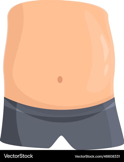 Slim Belly Icon Cartoon Fat Abdomen Royalty Free Vector