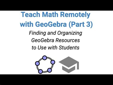 Teach Math Remotely With Geogebra Part With Tim Brzezinski Chris