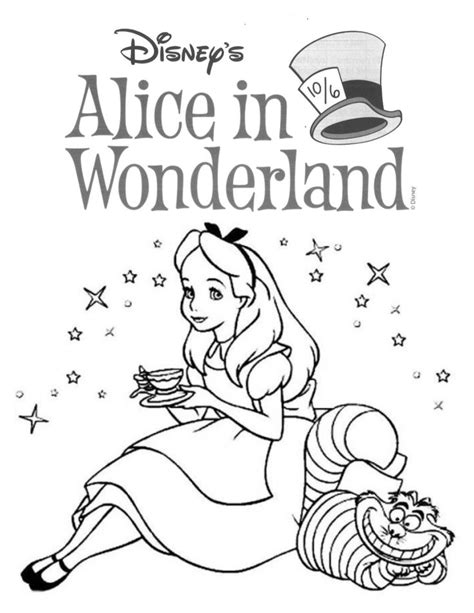 Alice In Wonderland Disney Coloring Pages Disney Princess Coloring