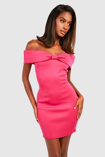 Pink Bow Dresses Boohoo Uk