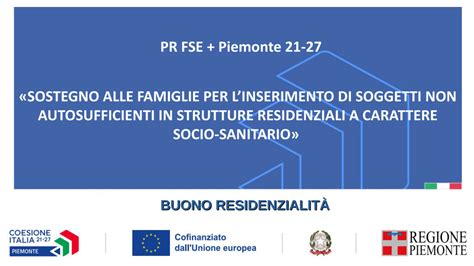 Bonus Euro Regione Piemonte Korian Sanit