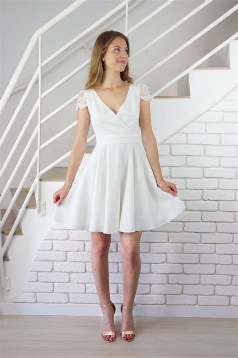 Robe De Mariage Civil Jeanelle Mariane Car Me Short Wedding Dress