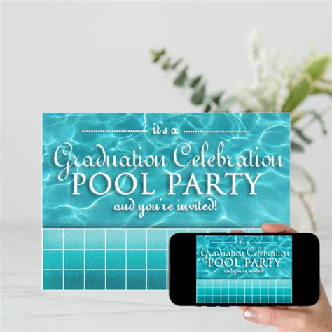 Graduation Pool Party Invitations | Zazzle