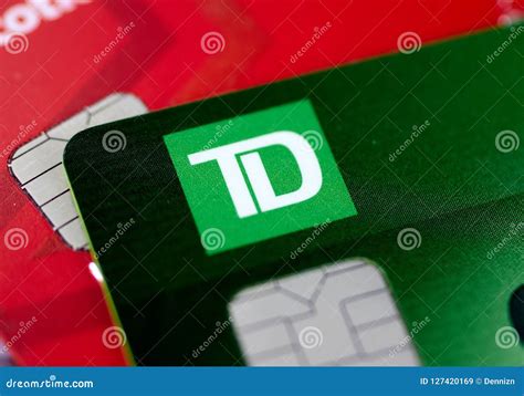 TD Bank credit cards editorial stock image. Image of money - 127420169