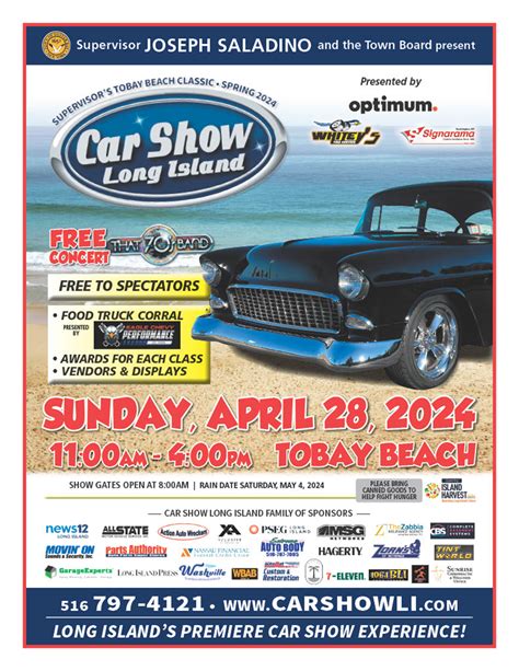 Long Island’s Largest Car Show Returns to TOBAY Beach Sunday, April 28