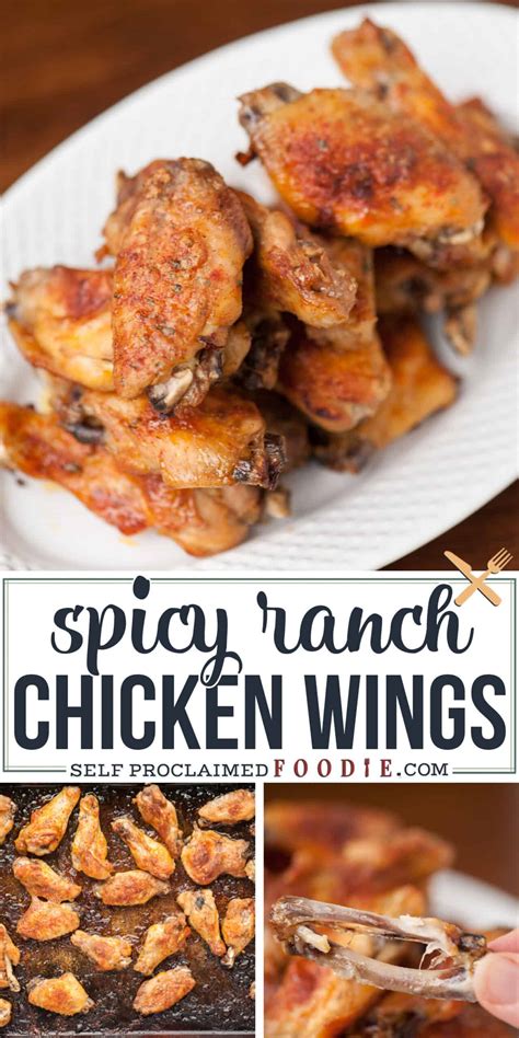 Spicy Ranch Chicken Wings Self Proclaimed Foodie