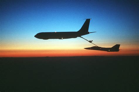 A 509th Bombardment Wing Fb 111 Aircraft Bottom And A Kc 135