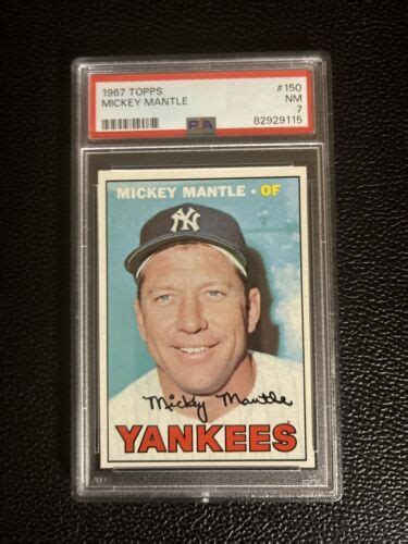 Topps Mickey Mantle Yankees Hof Psa Centered High