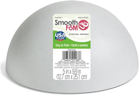 FloraCraft SmoothFōM Hollow Half Ball 5 Inch x 9 9 Inch White Amazon