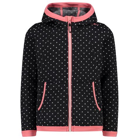 Cmp Jacket Fix Hood Jacquard Knitted H Fleece Jacket Girls