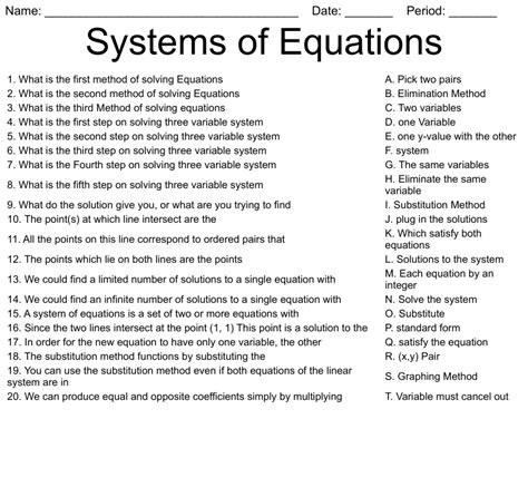 System Of Linear Equations Elimination Method Worksheet Tessshebaylo