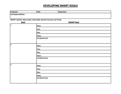 Employee Goal Setting Template New Employee Goal Setting Template Hot Sex Picture