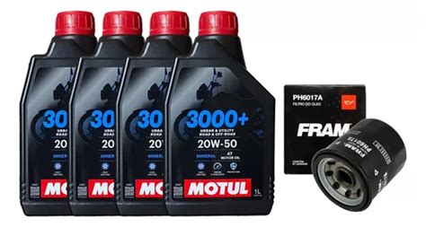 Kit Troca Oleo E Filtro Kawasaki Z800 Motul 3000 20w50 Frete grátis