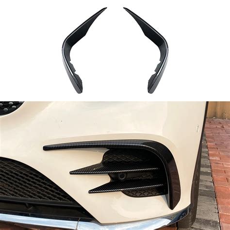 P Abs Car Front Bumper Splitter Spoiler Fog Light Canard For Mercedes