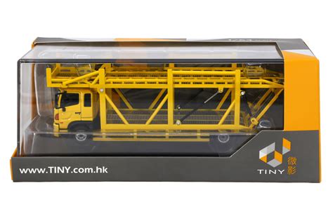 Tiny City Die Cast Model Car Hino500 Vehicle Transporter Yellow Tiny 微影