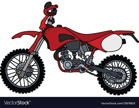 Red Motocross Bike Royalty Free Vector Image VectorStock