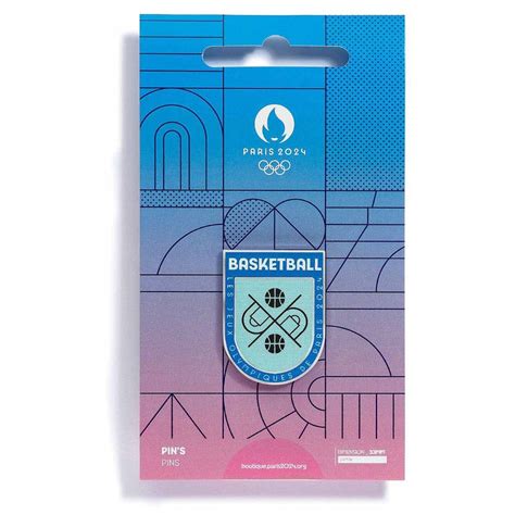 Paris 2024 Olympics Basketball Pictogram Pin Badge