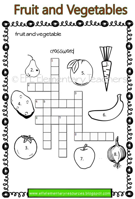 Fruits And Veggies Worksheet