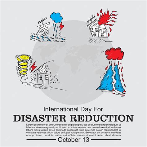 Premium Vector International Day For Disaster Reduction October 13