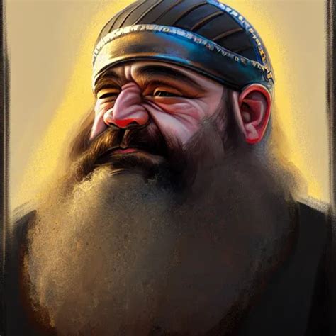 Portrait Painting Of A Dwarven Modern Biker Sharp Stable Diffusion