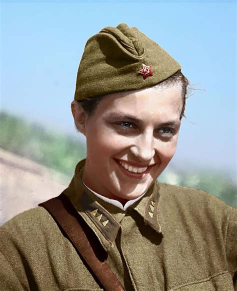 Stunning Colorized Photos Of Legendary Soviet Female Snipers From WWII, Including One Dubbed ...