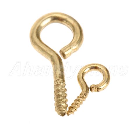 200pcs Eye Pins Eyepins Hooks Eyelets Screw Threaded Jewelry Findings