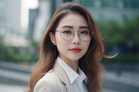 Premium Photo | The new round frame glasses for women