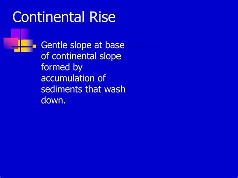 Continental Rise Definition Simple