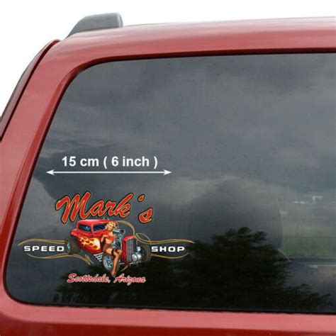 Pinup Girl Spark Plug Hot Rod Pinstripe Decals For Cars Set Pcs Dingmun