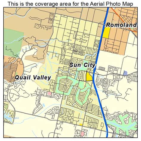 Aerial Photography Map Of Sun City Ca California