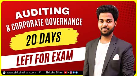 20 Days Study Plan Auditing And Corporate Governance For Bcom How