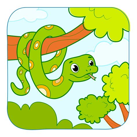 Cute Snake Cartoon Snake Clipart Vector Illustration Nature