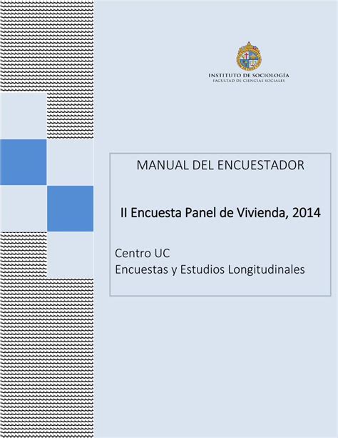 PDF MANUAL DEL ENCUESTADOR II Encuesta Panel De Calidaddevida