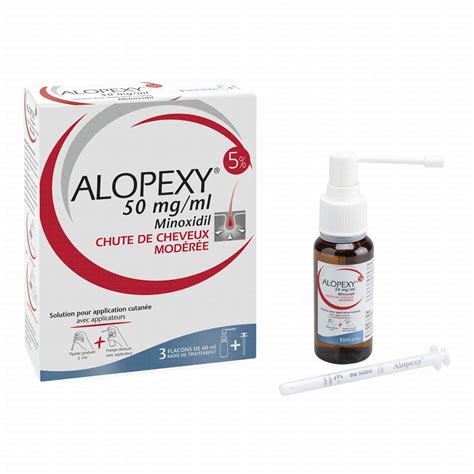 ALOPEXY 5 solution pour application cutanée 3 flacons de 60 ml