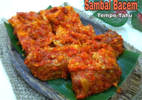 Resep Sambal Bacem Tempe Tahu Khas Jogja Oleh Titin Gisa Cookpad