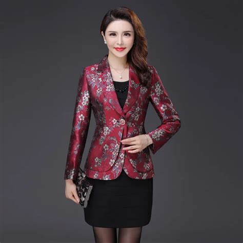 2018 New Autumn Elegant Jacket Blazers Women Plus Size Simple Jacquard Blazer Tops Korean Ol