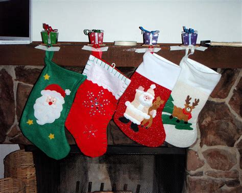 Christmas Stockings Hanging On A Fireplace 2214925 Stock Photo At Vecteezy