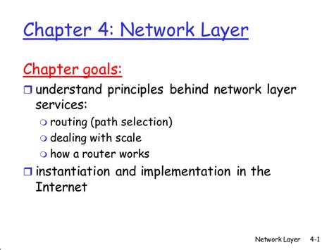 PPT Chapter 4 Network Layer Chapter Goals Understand Principles